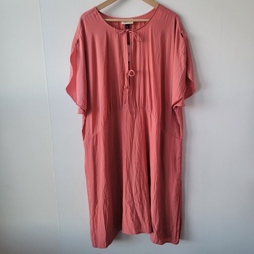 Universal Thread Women's Tie- Front Flutter Short Sleeve mini A-Line Dress sz 4X